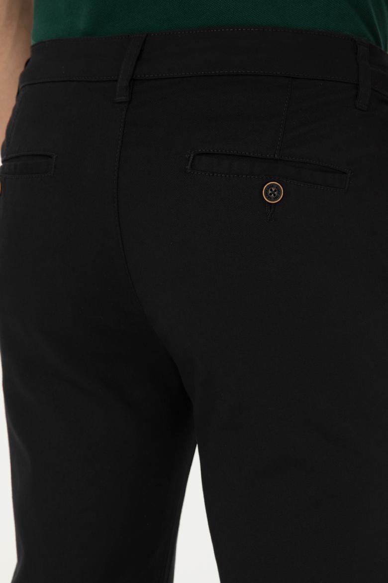 Erkek Siyah Kanvas Pantolon - 50286012313