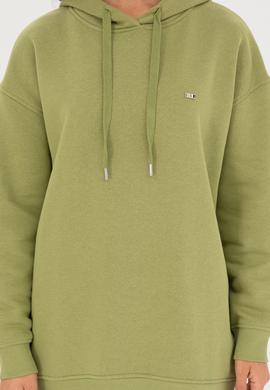 Kadın Fıstık Yeşili Kapüşonlu Sweatshirt - 50297078012