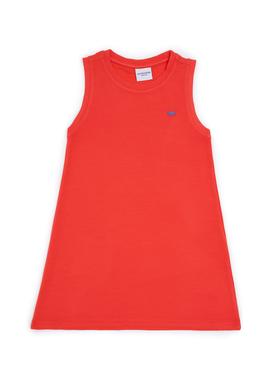 Kız Çocuk Nar Çiçeği Kolsuz Örme Elbise - 50283379029