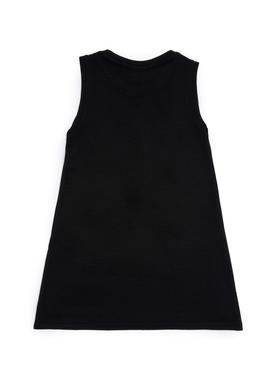 Kız Çocuk Siyah Kolsuz Örme Elbise - 50283379055