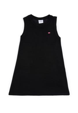 Kız Çocuk Siyah Kolsuz Örme Elbise - 50283379055