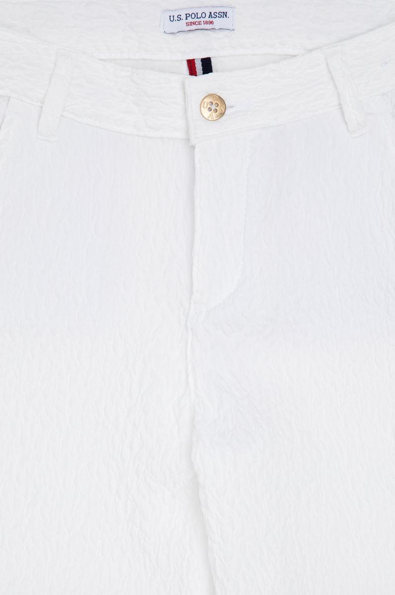 Kız Çocuk Beyaz Dokuma Şort