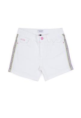 Kız Çocuk Beyaz Dokuma Şort - 50282941008