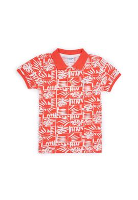 Erkek Çocuk Nar Çiçeği Polo Yaka Tişört - 50281519026