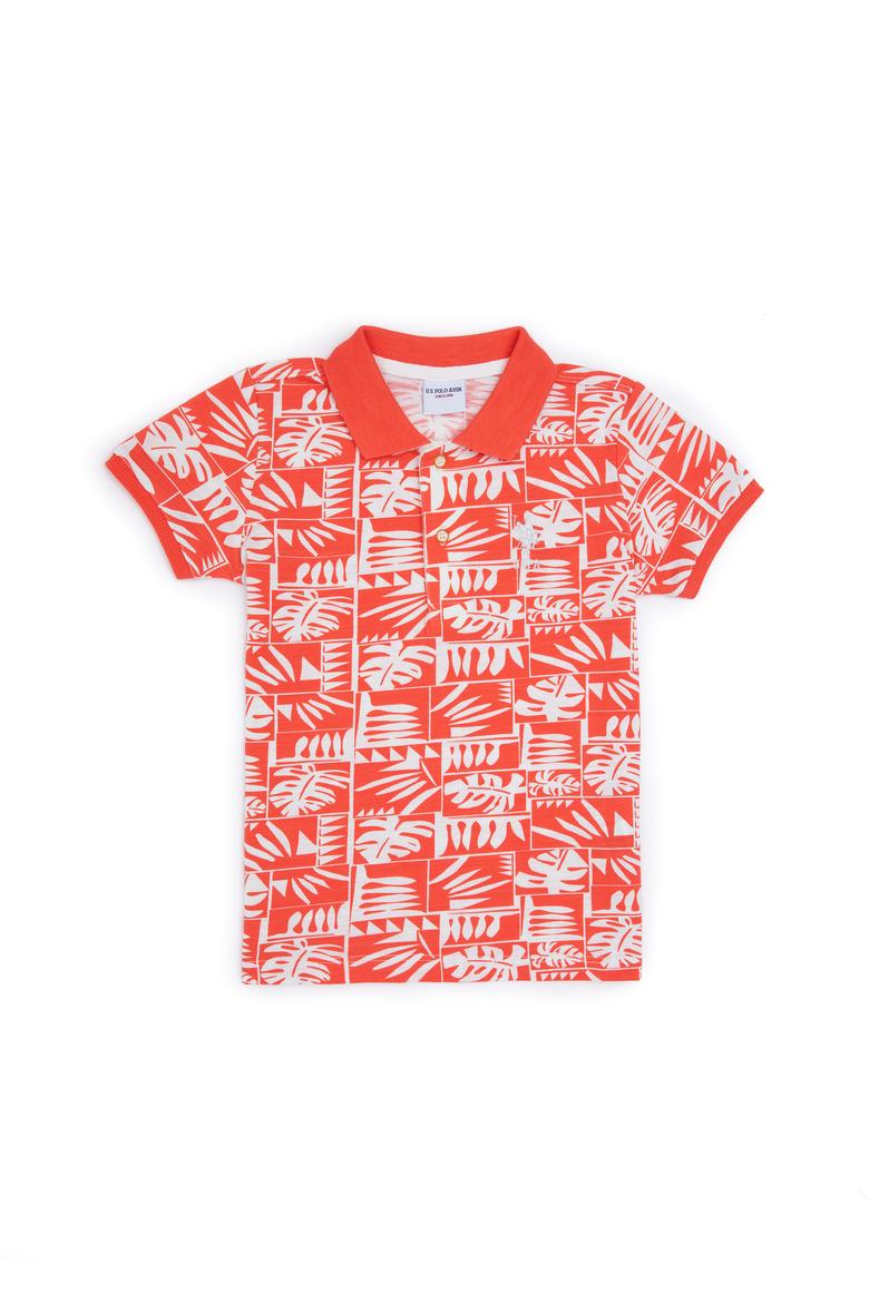 Erkek Çocuk Nar Çiçeği Polo Yaka Tişört