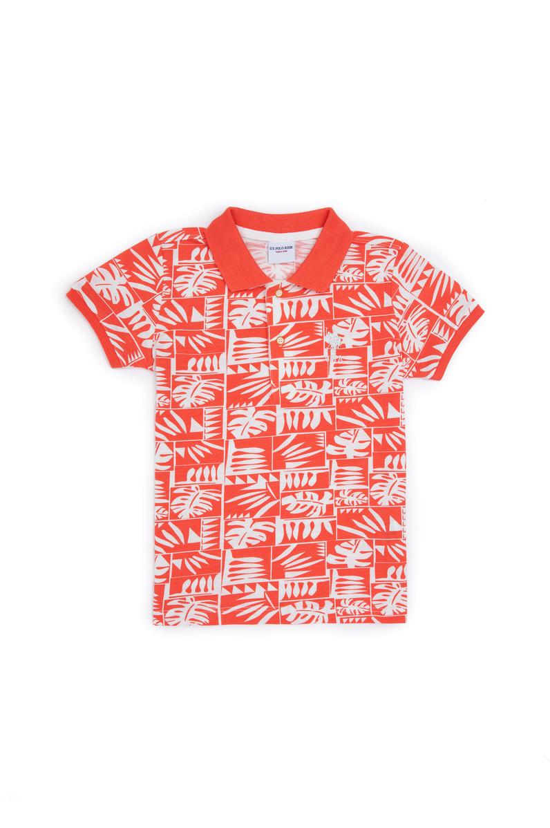 Erkek Çocuk Nar Çiçeği Polo Yaka Tişört