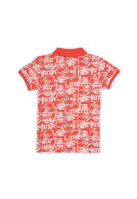 Erkek Çocuk Nar Çiçeği Polo Yaka Tişört - 50281519026