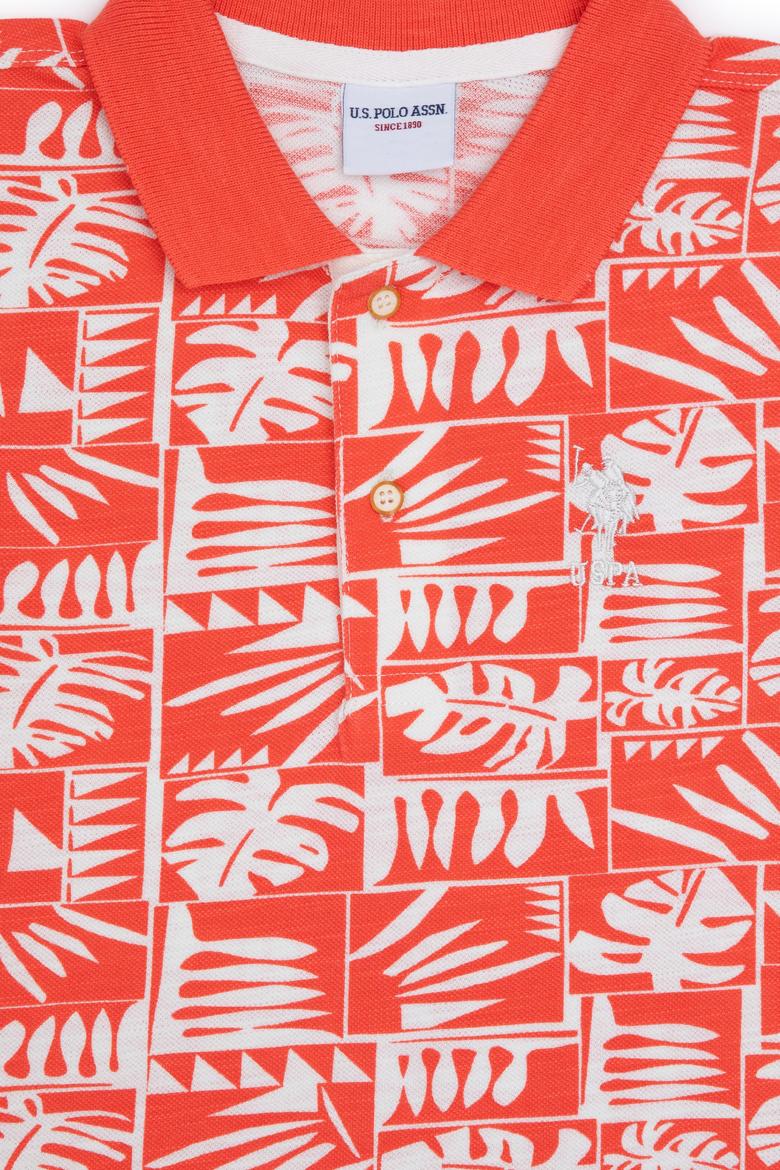 Erkek Çocuk Nar Çiçeği Polo Yaka Tişört - 50281519026