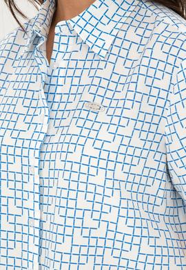 Kadın Saks Kısa Kollu Gömlek - 50283613012