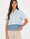 Kadın Saks Kısa Kollu Gömlek