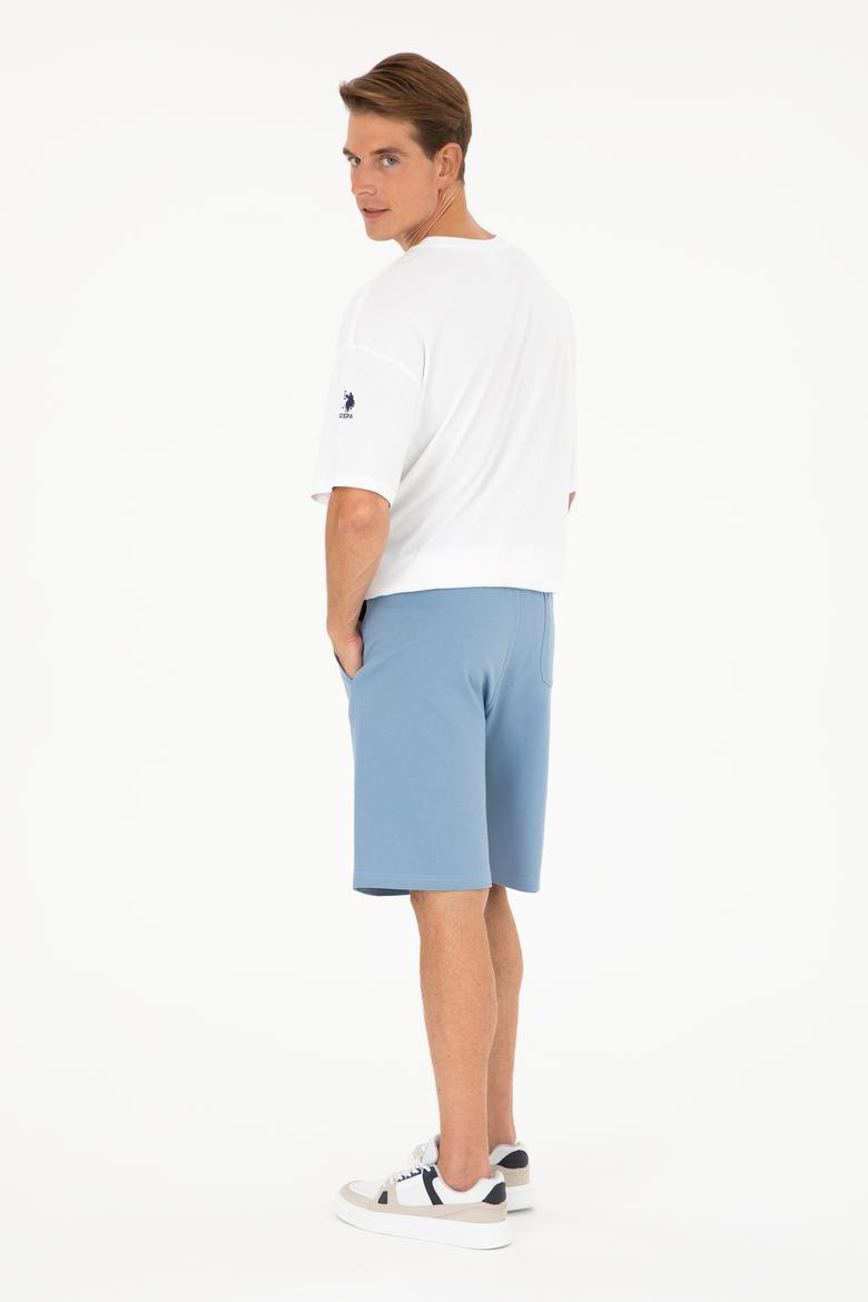 Erkek İndigo Örme Şort - 50289285046