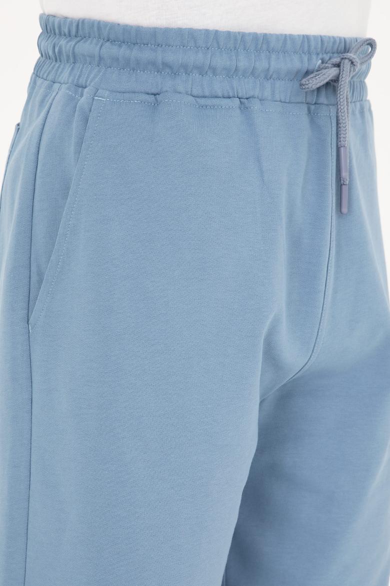 Erkek İndigo Örme Şort - 50289285046