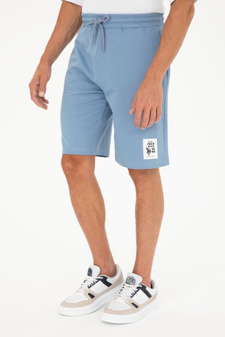 Erkek İndigo Örme Şort - 50289285046