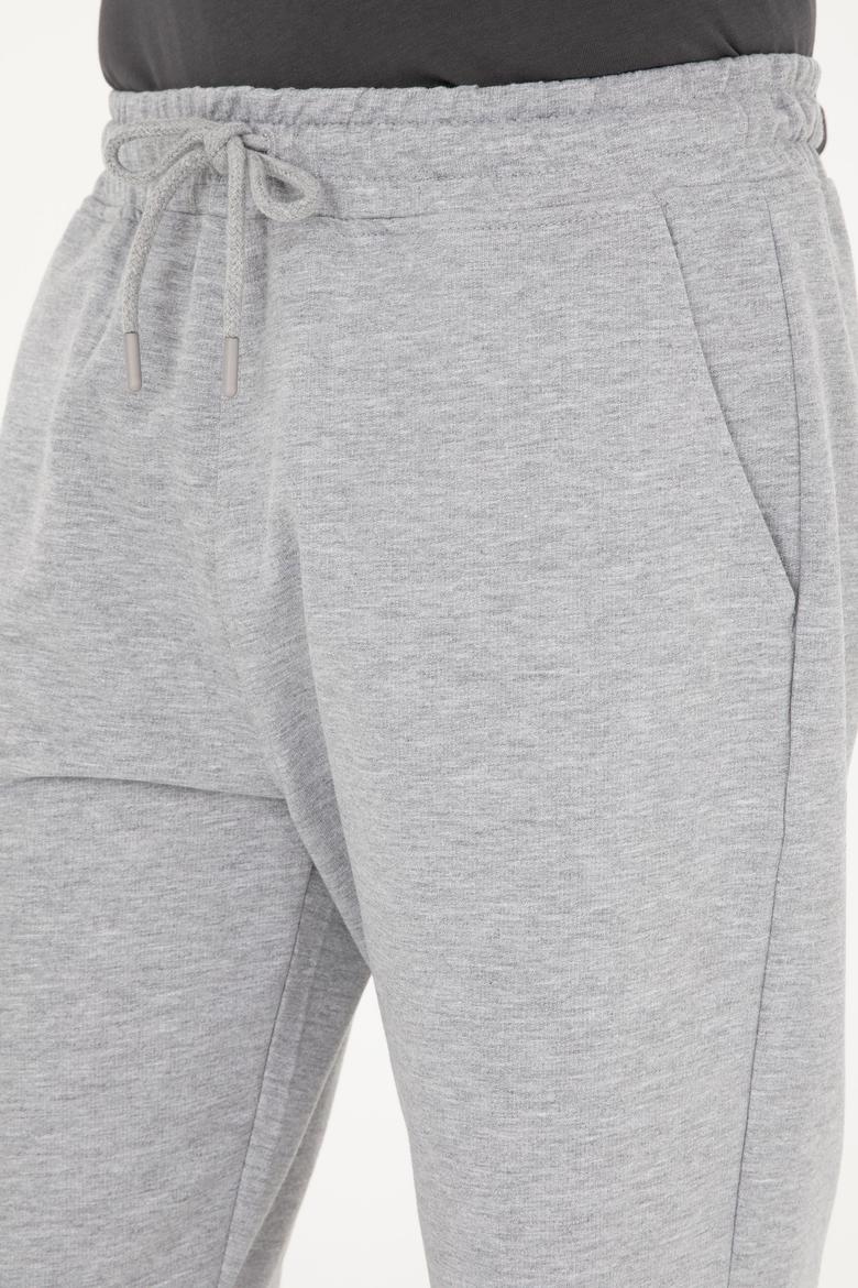 Erkek Gri Melanj Örme Şort - 50289287013