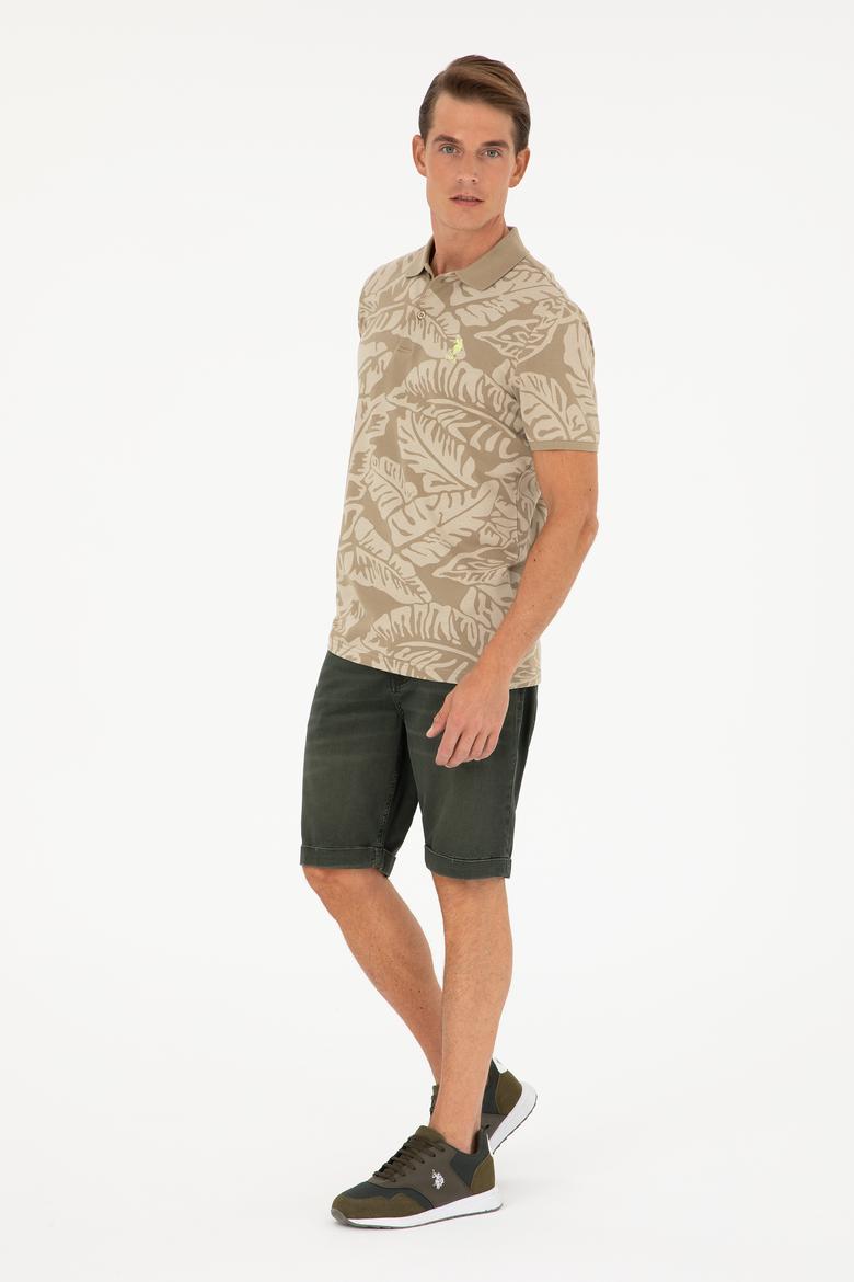 Erkek Regular Fit Polo Yaka Haki Tişört - 50288319027