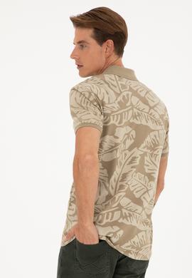 Erkek Regular Fit Polo Yaka Haki Tişört - 50288319027