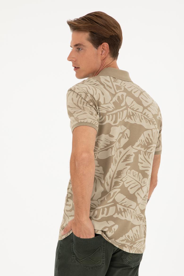Erkek Regular Fit Polo Yaka Haki Tişört - 50288319027