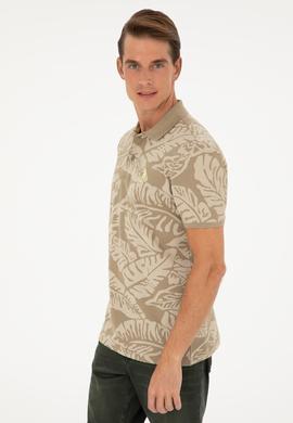 Erkek Regular Fit Polo Yaka Haki Tişört - 50288319027