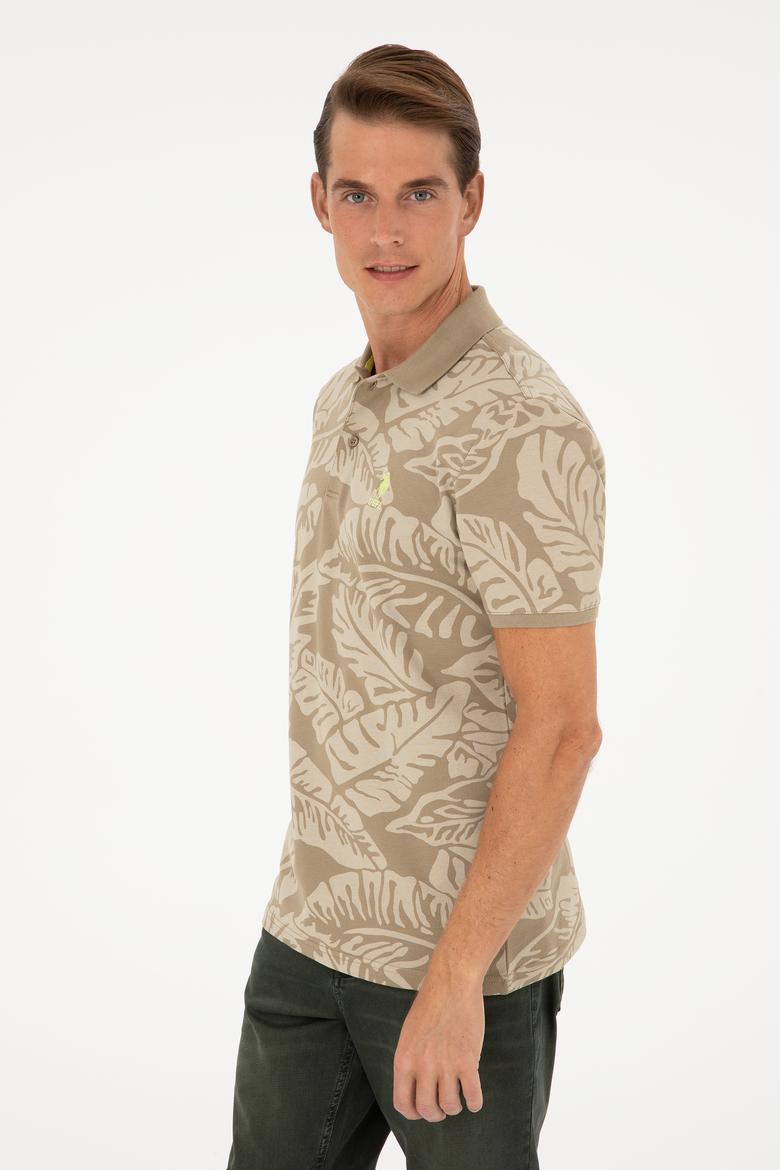 Erkek Regular Fit Polo Yaka Haki Tişört - 50288319027