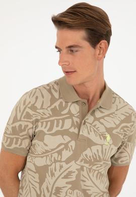Erkek Regular Fit Polo Yaka Haki Tişört - 50288319027
