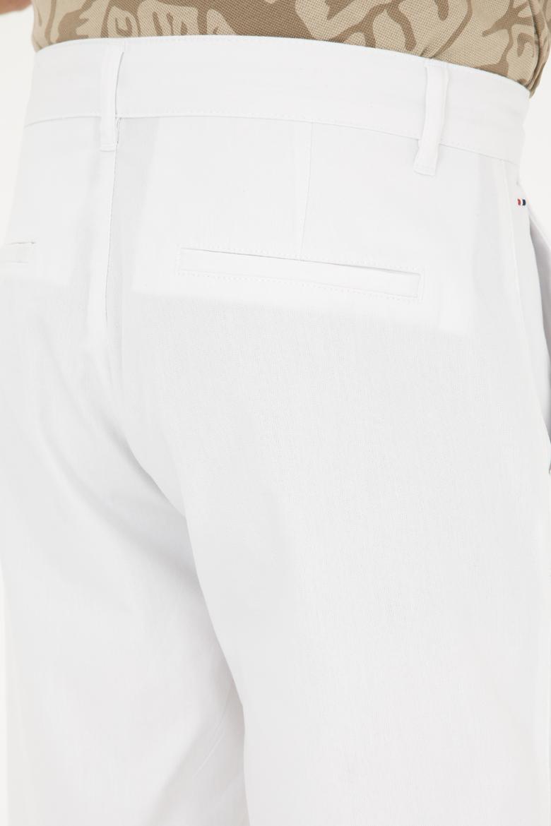 Erkek Beyaz Dokuma Şort - 50289423014