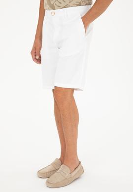 Erkek Beyaz Dokuma Şort - 50289423014
