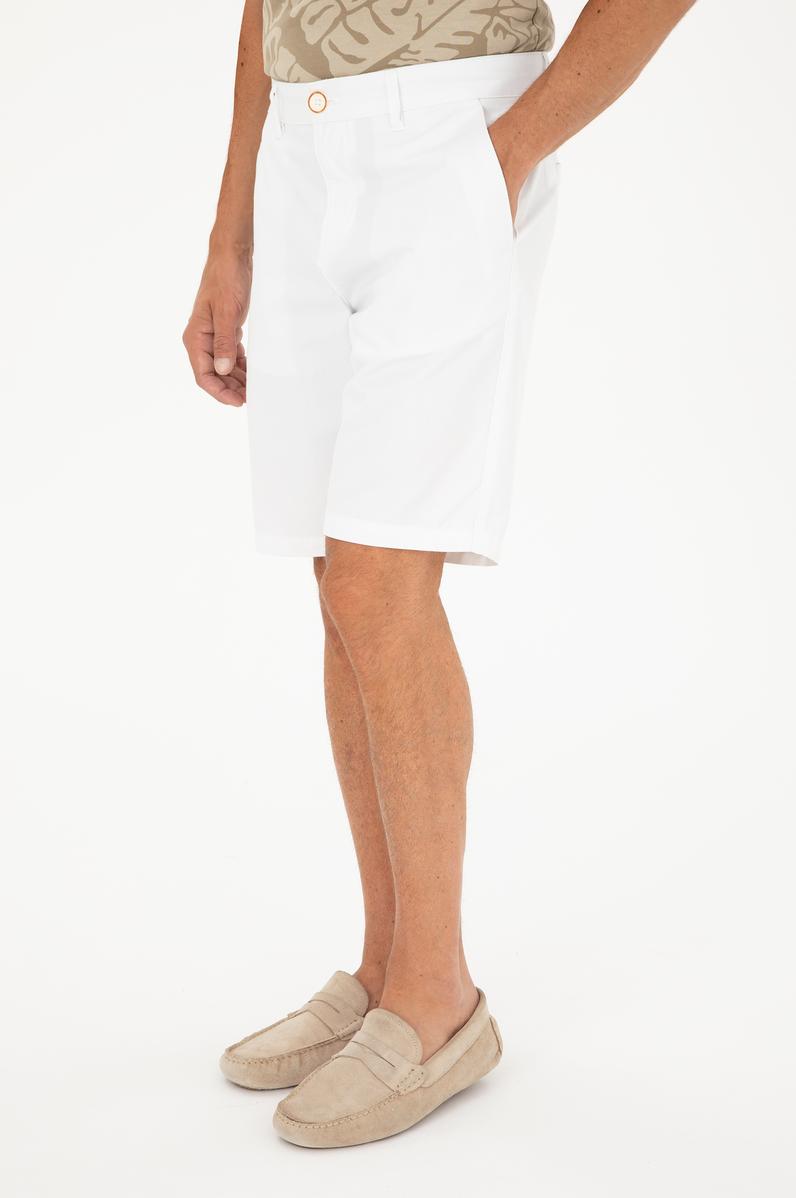 Erkek Beyaz Dokuma Şort