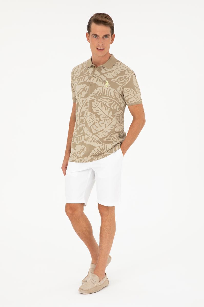 Erkek Beyaz Dokuma Şort