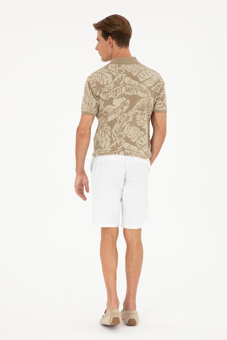 Erkek Beyaz Dokuma Şort - 50289423014