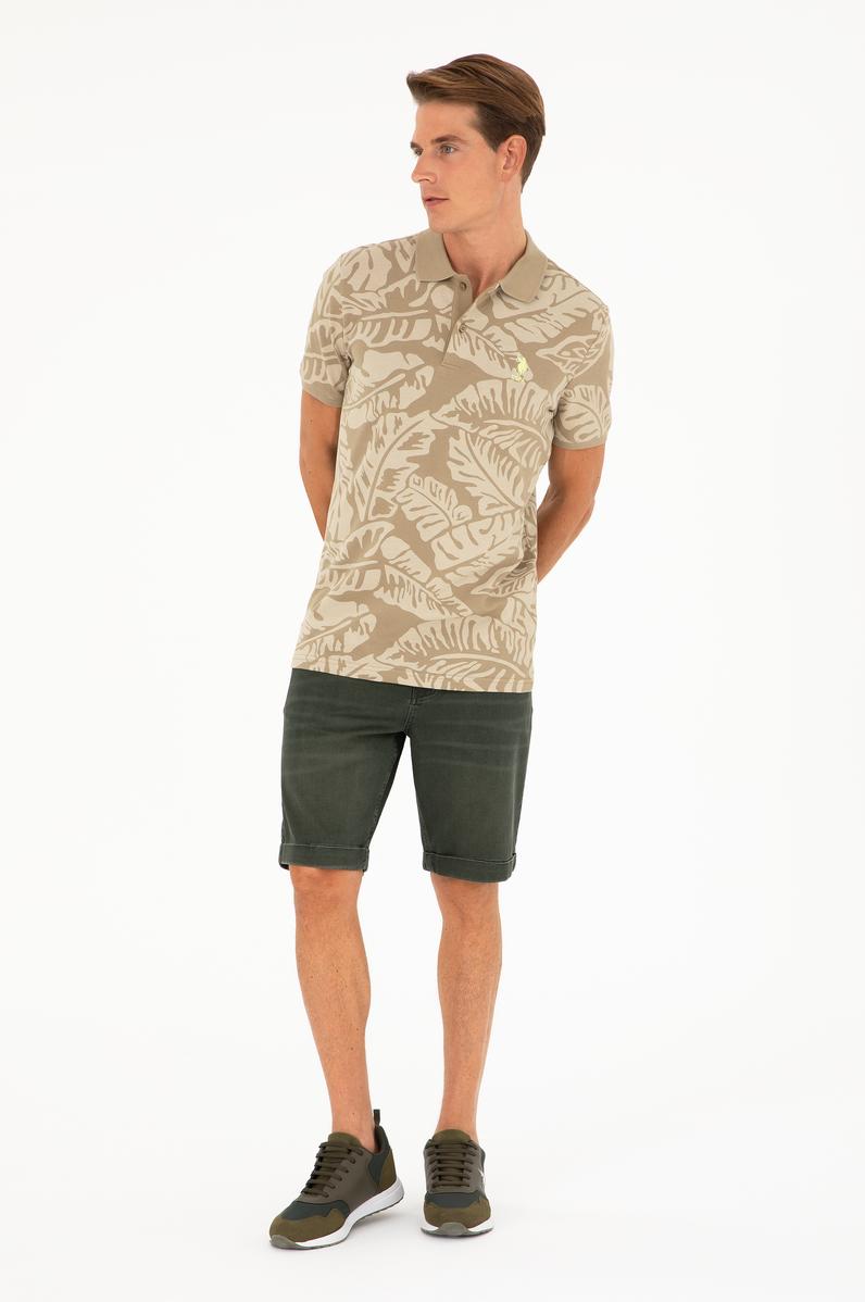 Erkek Haki Jean Şort