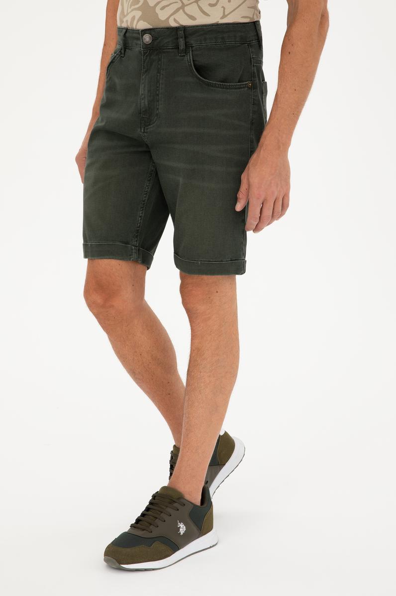 Erkek Haki Jean Şort