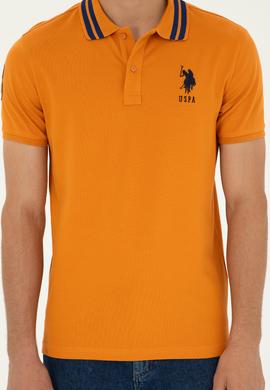 Erkek Slim Fit Polo Yaka Kiremit Basic Tişört - 50279569069