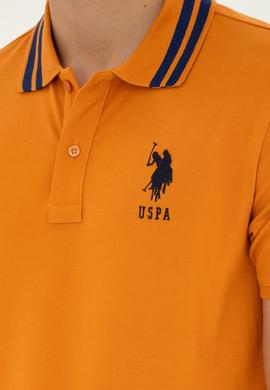 Erkek Slim Fit Polo Yaka Kiremit Basic Tişört - 50279569069