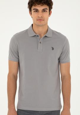 Erkek Koyu Gri Basic Tişört - 50279573040