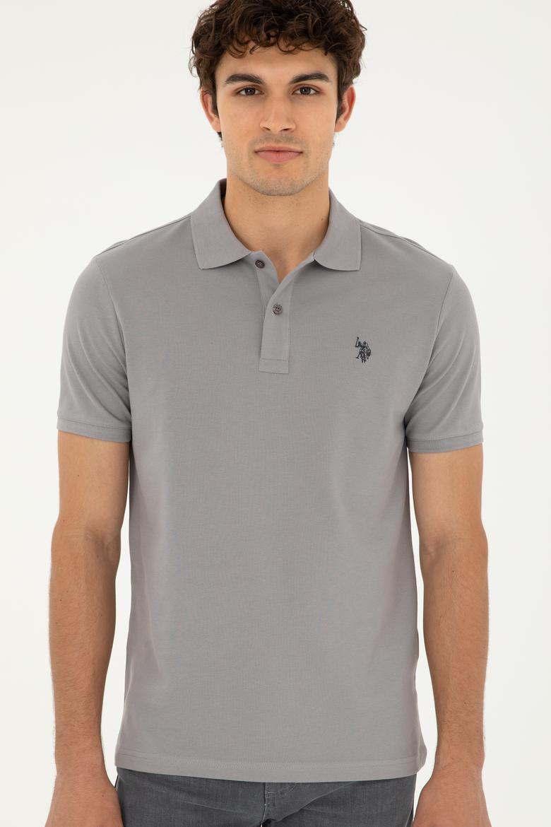 Erkek Koyu Gri Basic Tişört - 50279573040