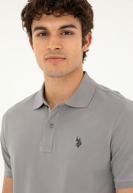 Erkek Koyu Gri Basic Tişört - 50279573040