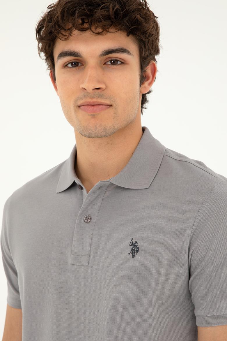 Erkek Koyu Gri Basic Tişört - 50279573040