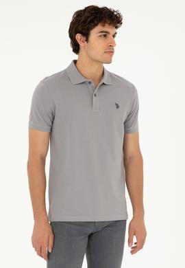 Erkek Koyu Gri Basic Tişört - 50279573040