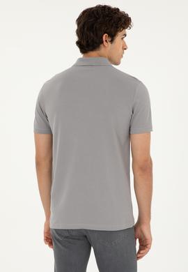 Erkek Koyu Gri Basic Tişört - 50279573040