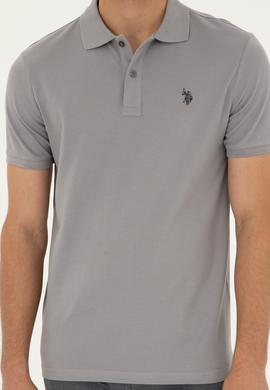 Erkek Koyu Gri Basic Tişört - 50279573040