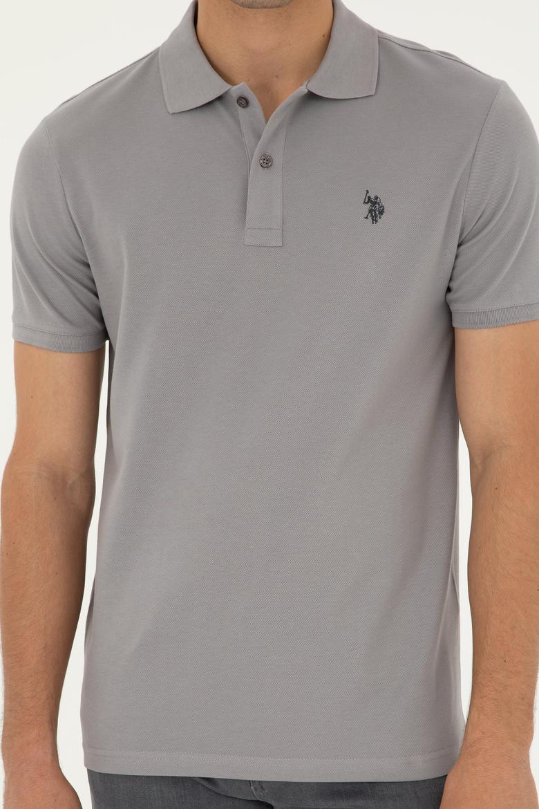 Erkek Koyu Gri Basic Tişört - 50279573040