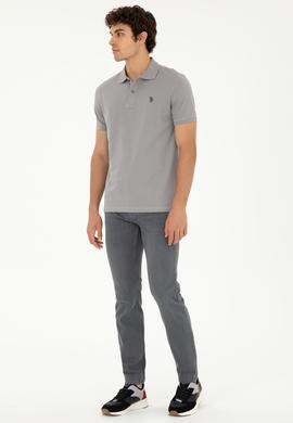 Erkek Koyu Gri Basic Tişört - 50279573040