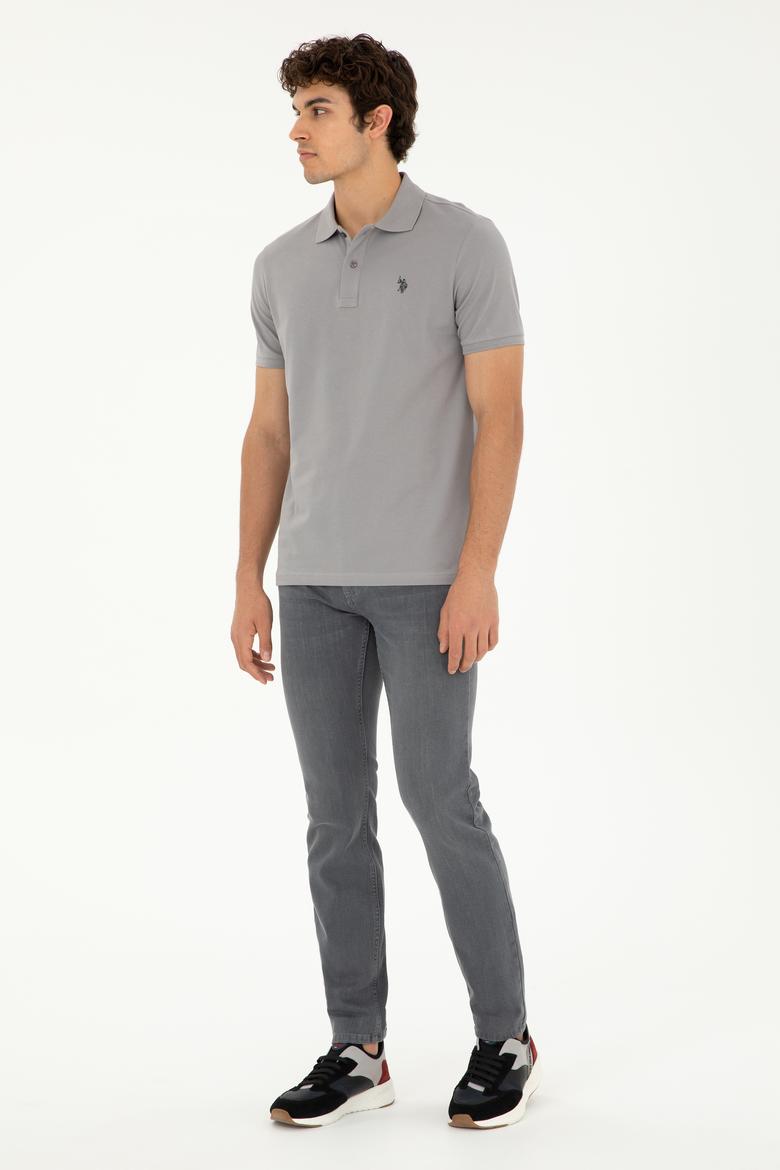 Erkek Koyu Gri Basic Tişört - 50279573040