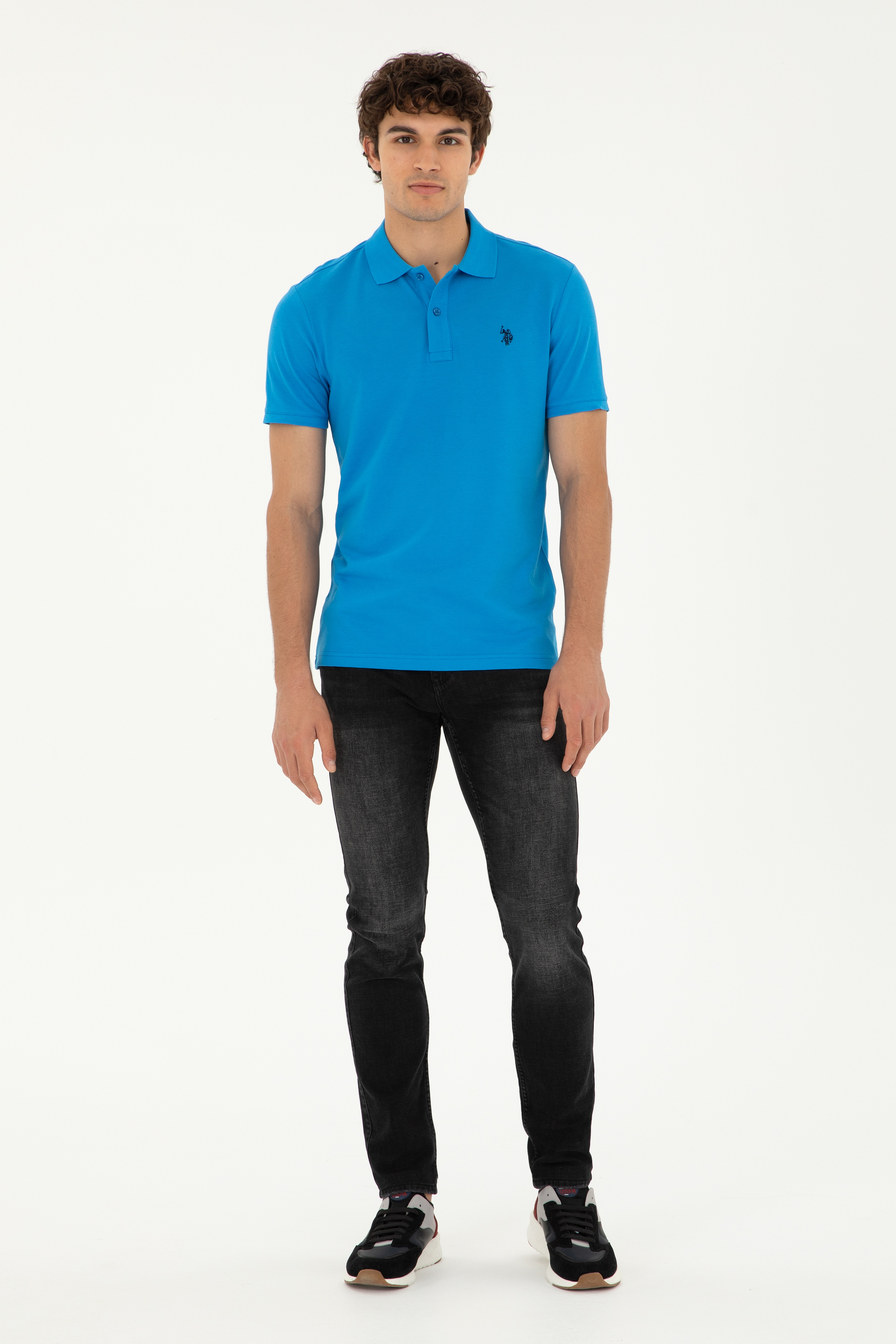 Erkek Saks Basic Tişört - Image 4