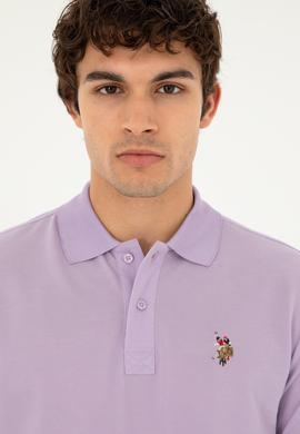 Erkek Lila Basic Tişört - 50279609051