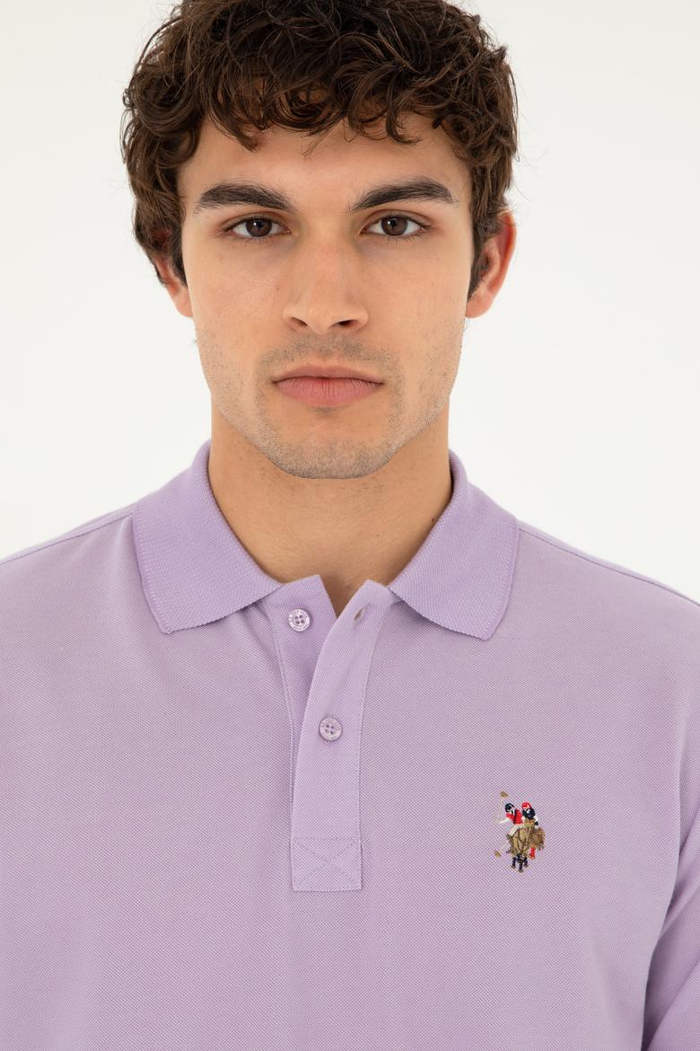 Erkek Lila Basic Tişört - 50279609051