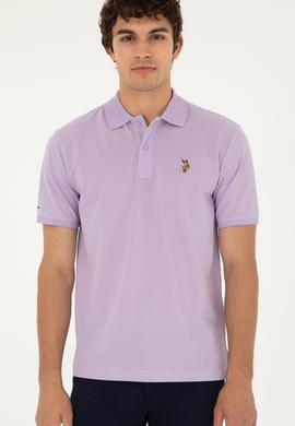 Erkek Lila Basic Tişört - 50279609051