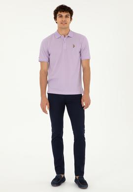 Erkek Lila Basic Tişört - 50279609051