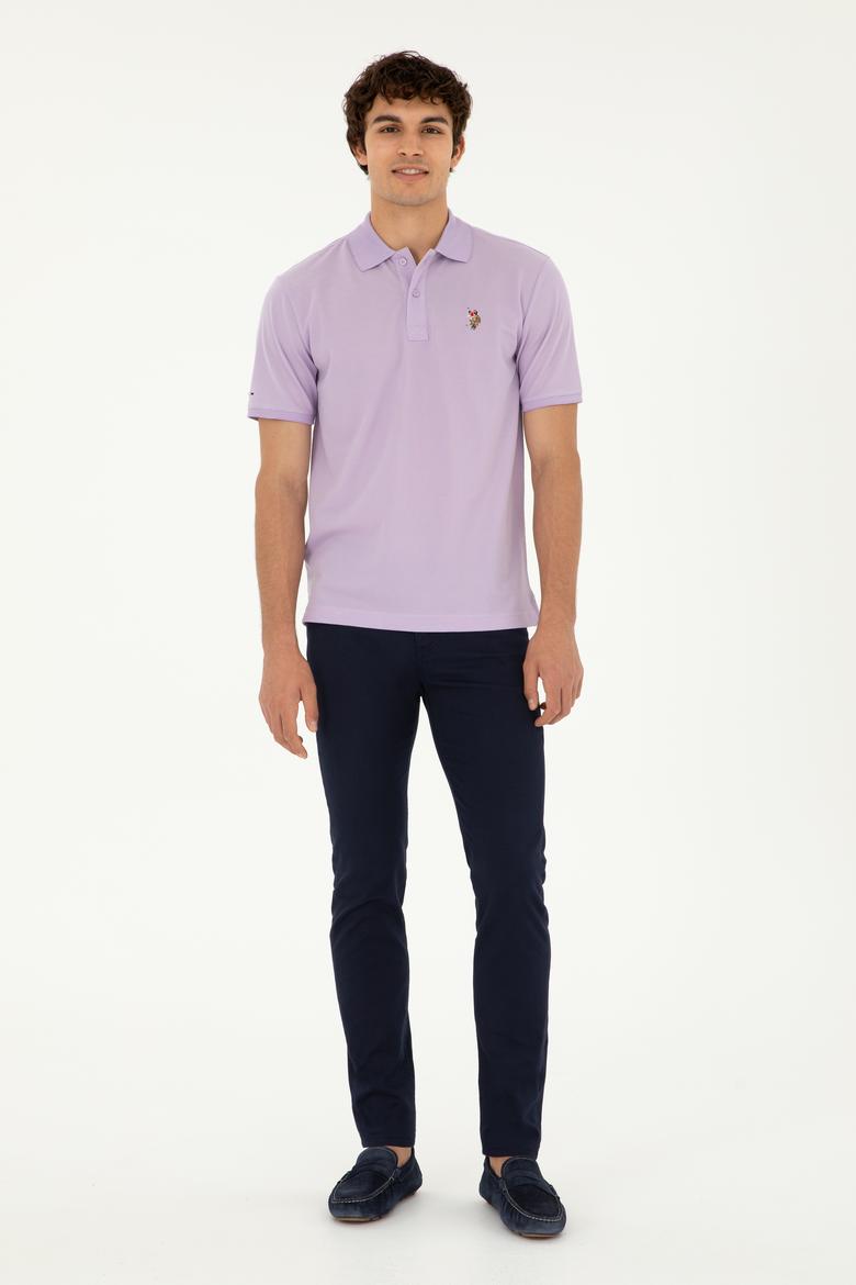 Erkek Lila Basic Tişört - 50279609051