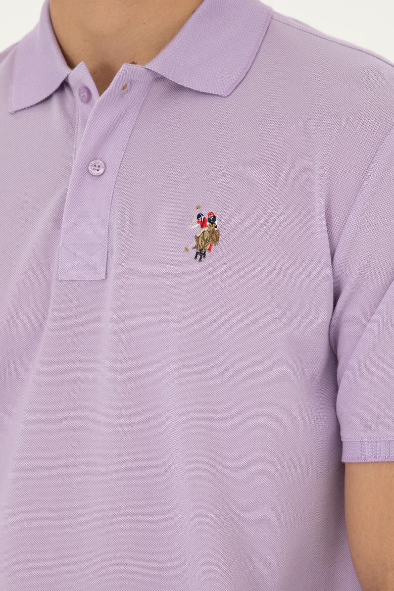 Erkek Lila Basic Tişört - 50279609051